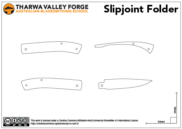 Slipjoint folding knife template